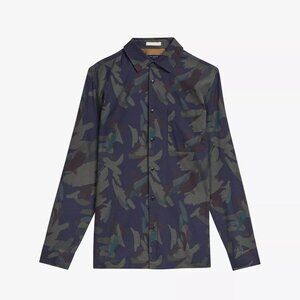 Ted Baker Fielder Camo Print Cotton Shirt NWOT